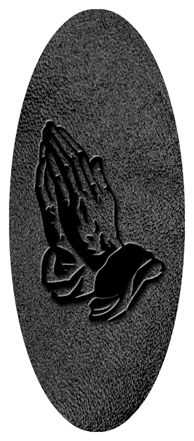 Black Praying Hands Shimmer Black